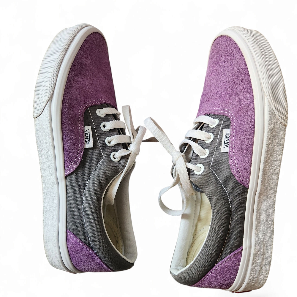 Vans Unisex Purple and Gray Sneakers with Suede Upper Size: Women7 Mens5.5 - Picture 2 of 7
